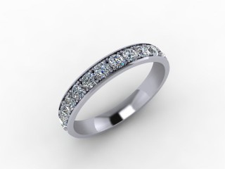 1.12cts. Full 18ct White Gold Wedding Ring Ring - 12