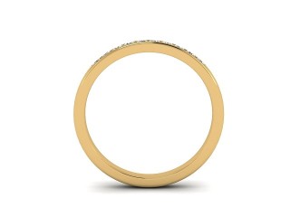 Semi-Set Diamond Wedding Ring in 18ct. Yellow Gold: 2.3mm. wide with Round Channel-set Diamonds - 3