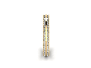 Full-Set Diamond Wedding Ring in 18ct. Yellow Gold: 3.0mm. wide with Round Shared Claw Set Diamonds - 6