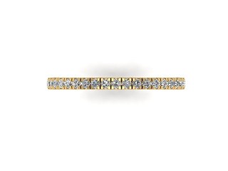 Full-Set Diamond Wedding Ring in 18ct. Yellow Gold: 1.7mm. wide with Round Split Claw Set Diamonds - 9
