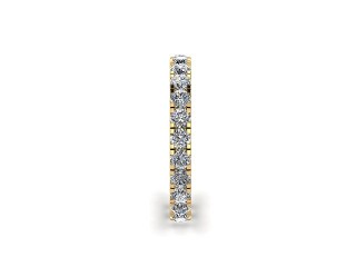 Full-Set Diamond Wedding Ring in 18ct. Yellow Gold: 2.6mm. wide with Round Split Claw Set Diamonds - 6
