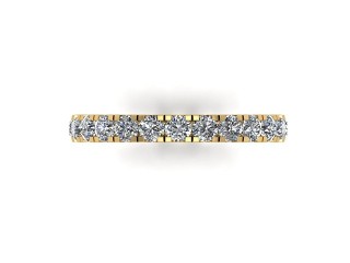 Full-Set Diamond Wedding Ring in 18ct. Yellow Gold: 2.6mm. wide with Round Split Claw Set Diamonds - 9