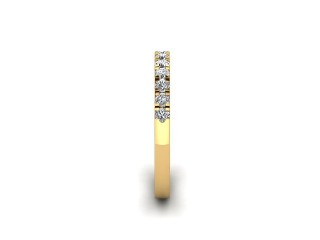 Semi-Set Diamond Wedding Ring in 18ct. Yellow Gold: 2.1mm. wide with Round Split Claw Set Diamonds - 6