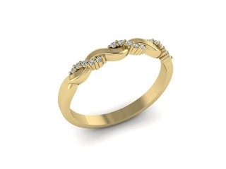 All Diamond Wedding Ring 0.15cts. in 18ct. Yellow Gold - 12