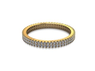 Full-Set Diamond Wedding Ring in 18ct. Yellow Gold: 2.2mm. wide with Round Shared Claw Set Diamonds-w88-18206.22