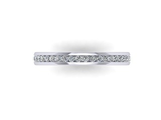 Full-Set Diamond Wedding Ring in 18ct. Yellow Gold: 2.7mm. wide with Round Channel-set Diamonds - 9