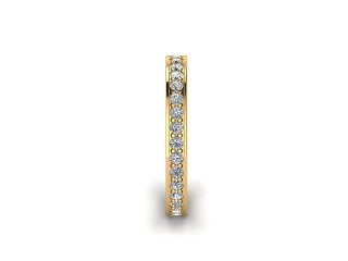 Full-Set Diamond Wedding Ring in 18ct. Yellow Gold: 2.7mm. wide with Round Milgrain-set Diamonds - 6
