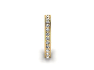 Full-Set Diamond Wedding Ring in 18ct. Yellow Gold: 2.9mm. wide with Round Milgrain-set Diamonds - 6