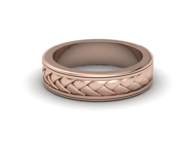 Rose Gold Celtic Design Wedding Rings